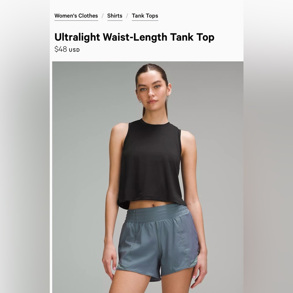 Lululemon Ultralight Waist-Length Tank-Top